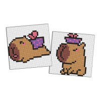 Алмазна мозаїка "Капібара 10" AMS1172 на самоклеючій основі 9х9 см