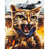 Картина за номерами "Котик Ягуар" ©Маріанна Пащук Brushme BS53464 40х50 см