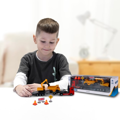 Ігровий набір Автоперевізник TechnoDrive 541757.270 самоскид, екскаватор
