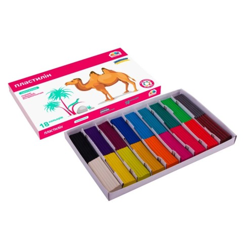 Набір для ліплення пластилін "Захоплення" 200315, 18 кольорів