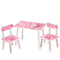 Дитячий Столик M 501-8 стільниця 60 х 40 см, 2 стільчики