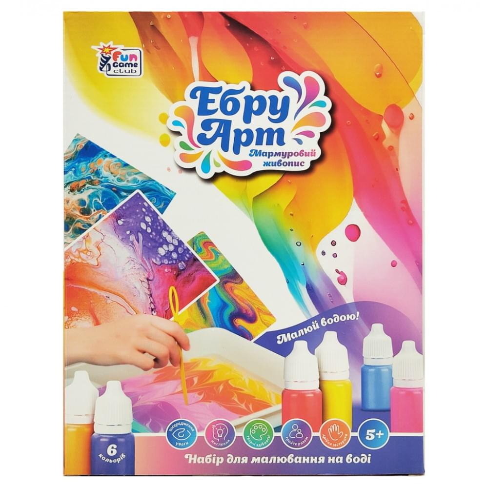 Дитячий набір для творчості в техниці Ебру 62742, 6 пігментів