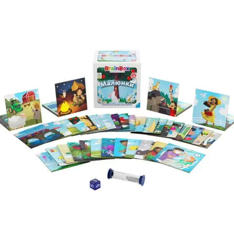 Карткова гра Brainbox "Малюнки" Yago BZZBRPI01UA 55 карток 1 гральний кубик
