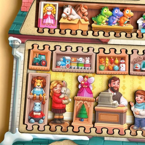 Двошаровий пазл-вкладиш "Магазин іграшок" PSD304 (ПСД304)