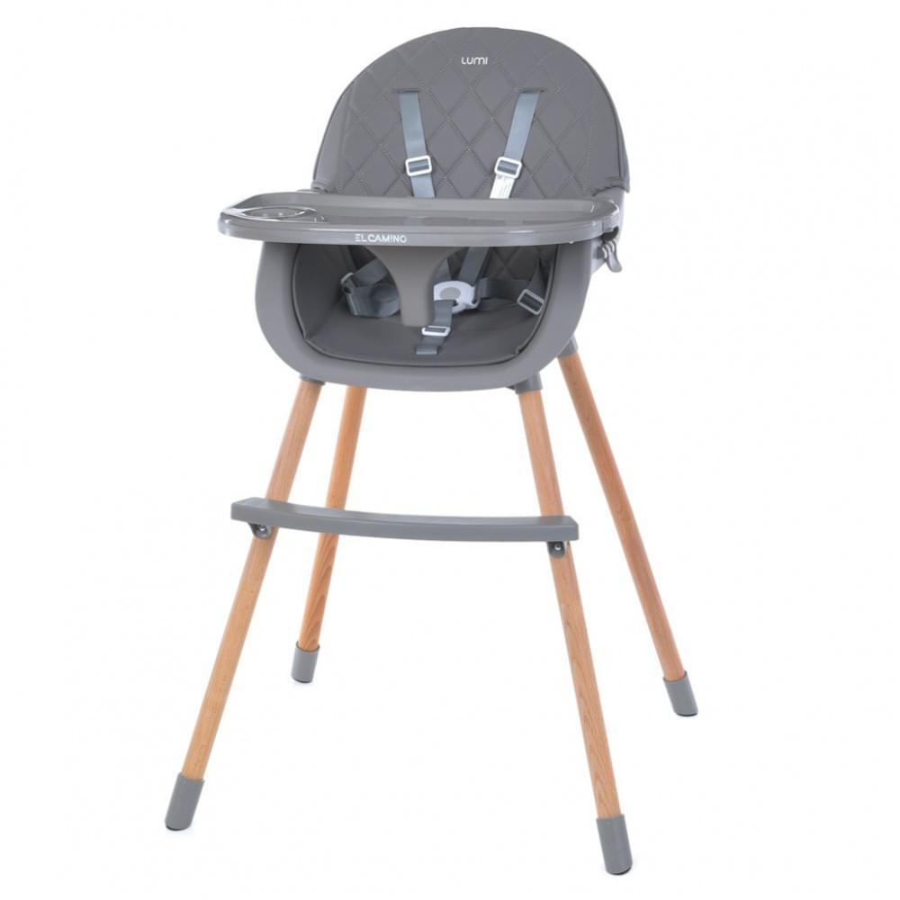 Стільчик для годування LUMI ME 1111 Gray екошкіра