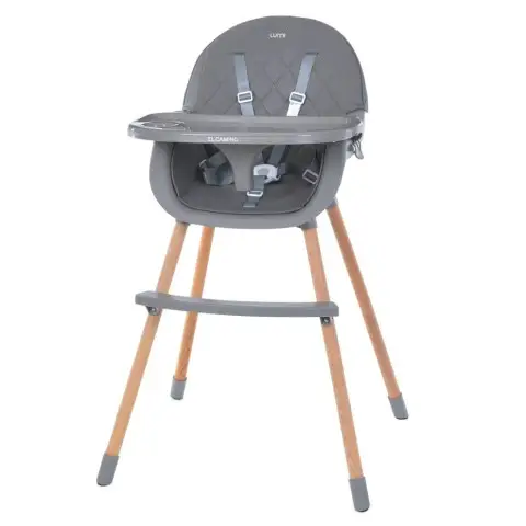 Стільчик для годування LUMI ME 1111 Gray екошкіра
