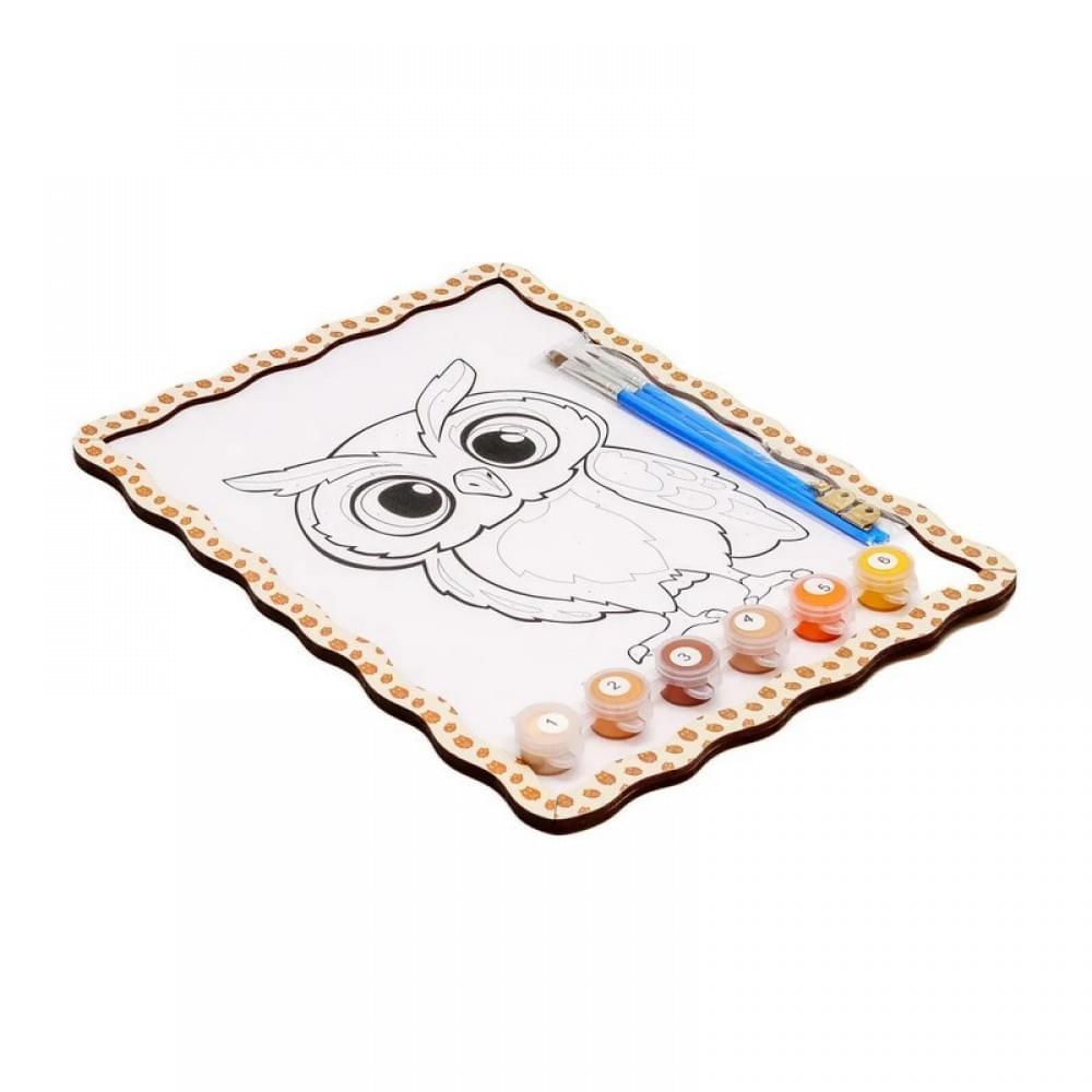 Дитячий набір для розпису по дереву "Сова" Puz-22964 формат А4