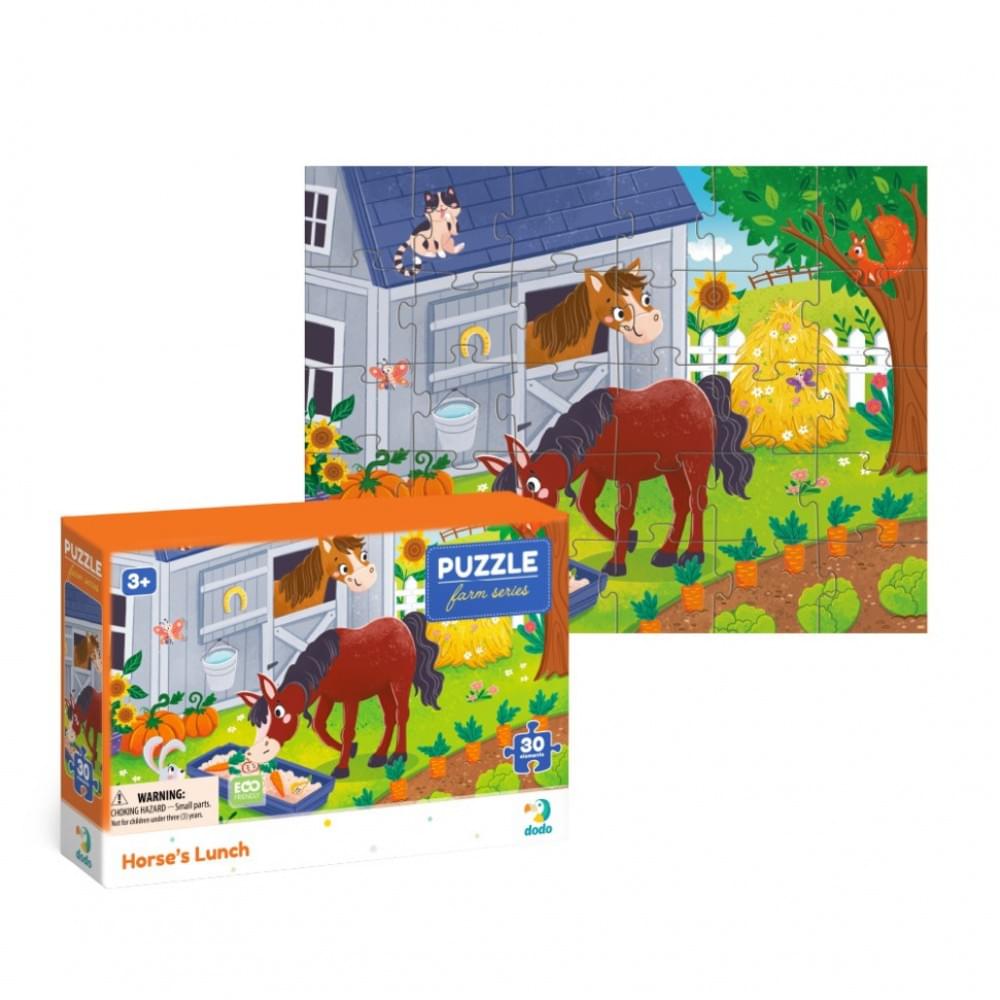 Дитячий пазл "Обід для коника" DoDo Toys 300684, 30 елементів
