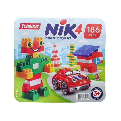 Дитячий конструктор з великими деталями "NIK-4" 71894, 186 деталей
