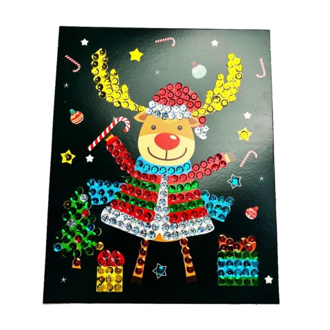 Набір для творчості мозаїка з паєток "Різдвяний олень" НТ-37-03