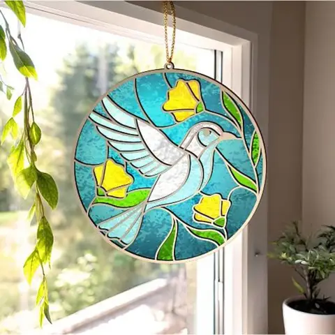 Набір для вітражного живопису за номерами "Весна прилетіла" FDSGK-008