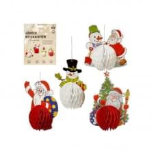 Набір паперових підвісних прикрас "Новорічні історії" CG-4, 4 шт
