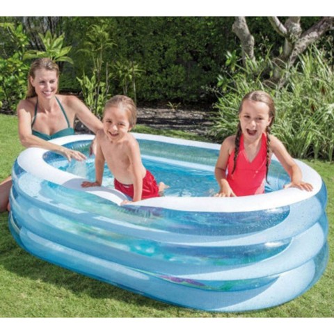 Дитячий надувний басейн Дельфіни 57482-2, 238 л 163x107x46 см