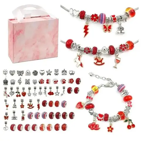 Набір для створення браслетів "Пандора" PDL610-4 червоний