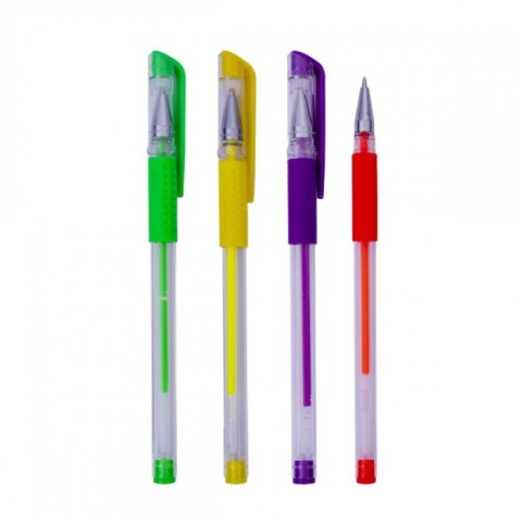 Набір ручок гелевих неонових 6 кольорів 108-6