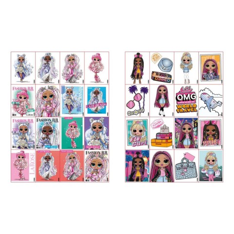 Розмальовка зі стікерами "OMG" LCB31, 16 сторінок, формат А4