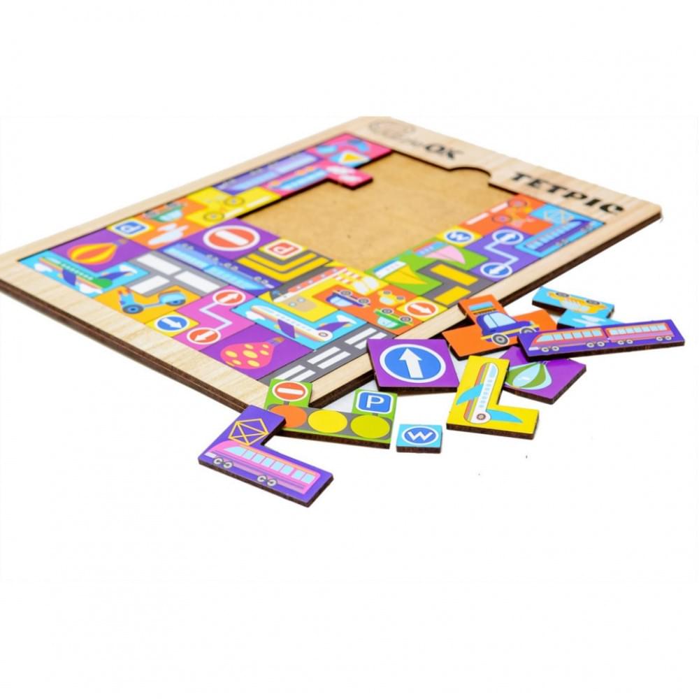 Розвиваюча дерев'яна іграшка "Тетріс Транспорт" Puz-22922