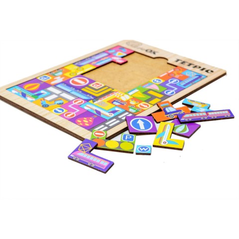 Розвиваюча дерев'яна іграшка "Тетріс Транспорт" Puz-22922