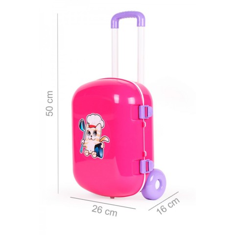 Іграшкова кухня з набором посуду 6061TXK у валізі