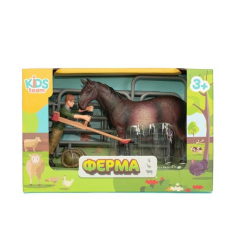 Дитячий іграшковий набір "Ферма" Q9899-X3_2 кінь з парканом
