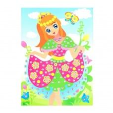 Дитяча мозаїка за номерами "Принцеса" 13-126-16 різнокольорові камінчики