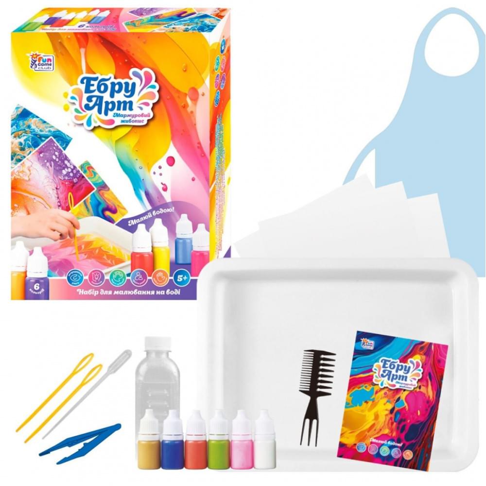 Дитячий набір для творчості в техниці Ебру 62742, 6 пігментів