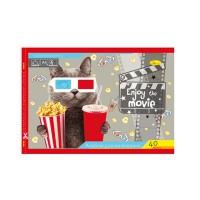 Альбом для малювання "Enjoy the movie" АП-0305-2, 40 аркушів, скоба з перфорацією