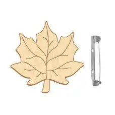 Заготовка брошки для розфарбовування "Кленовий лист" FDZB-105