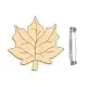 Заготовка брошки для розфарбовування "Кленовий лист" FDZB-105