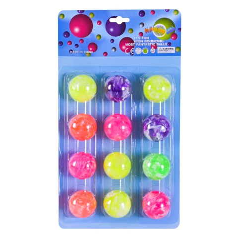 М'яч стрибун "Блискучий" PR2508 в наборі 12 штук