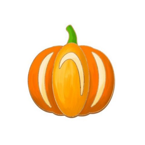 Заготовка брошки для розфарбовування "Гарбуз" FDZB-101