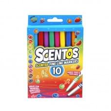 Набір ароматних маркерів з пером для малювання 40720, 10 кольорів