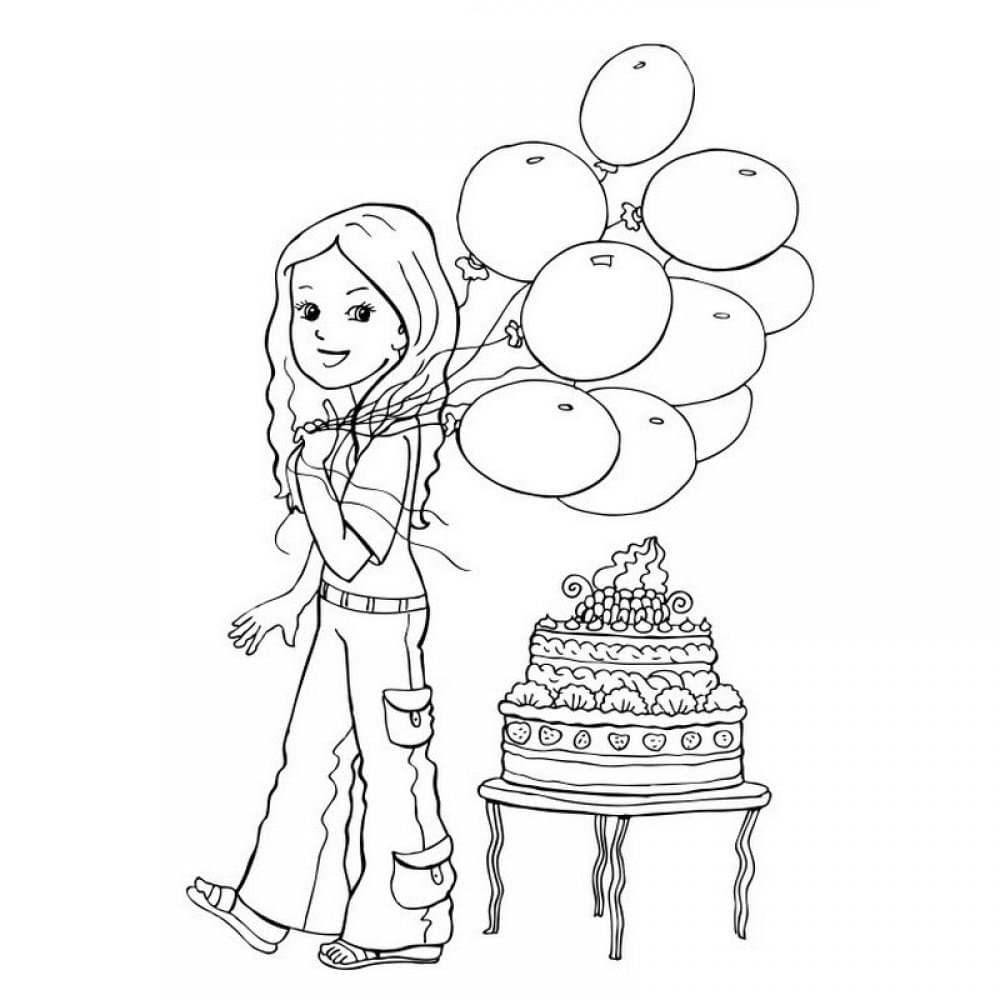 Велика книга розмальовок "Дівчатка та квіти" 1736026, 64 сторінки