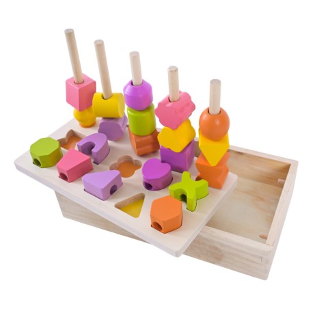 Дитяча дерев’яна іграшка "Пірамідка-сортер" C9407, 8 карток