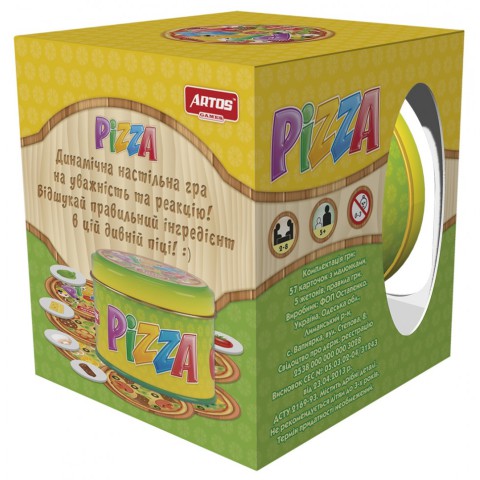 Настільна гра "Піца" 1045, 70 круглих карток
