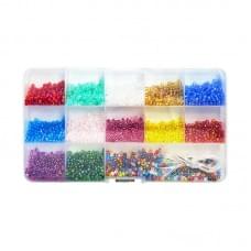 Набір бісеру для створення прикрас 037-49 в боксі, волосінь в комплекті