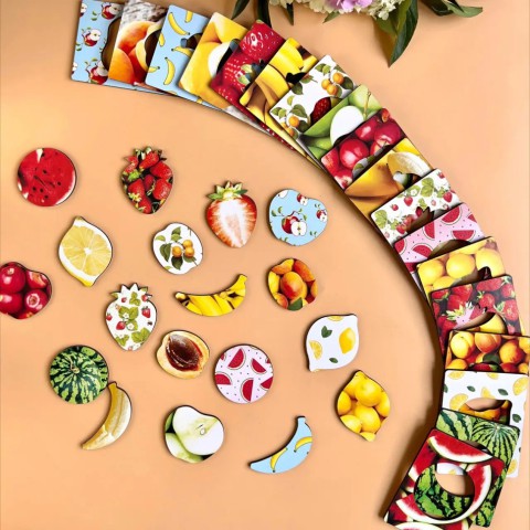 Дерев'яні Дощечки Сегена "Фрукти" Ubumblebees (ПСФ035) PSF035 з візерунками