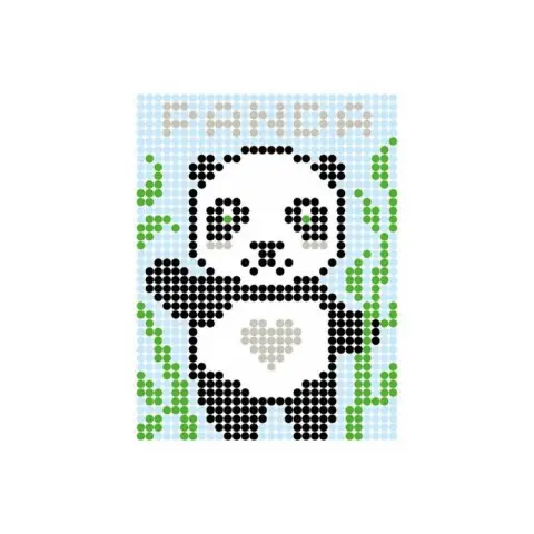 Картина за номерами стікерами в тубусі "Панда", 1200 стікерів 1852 33х48 см