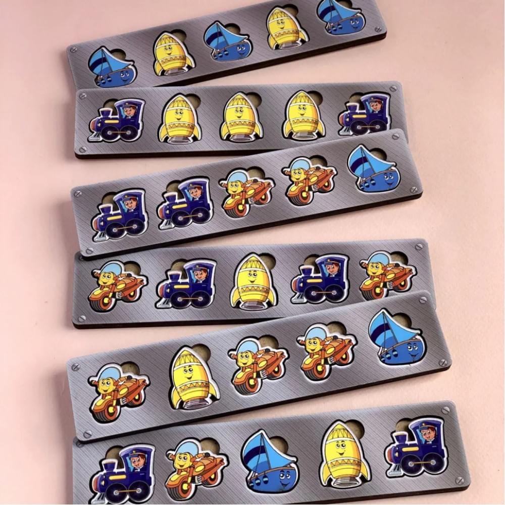 Дерев'яна настільна гра "Транспорт-2" Ubumblebees (ПСД006) PSD006 сортер-комодик