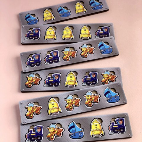 Дерев'яна настільна гра "Транспорт-2" Ubumblebees (ПСД006) PSD006 сортер-комодик