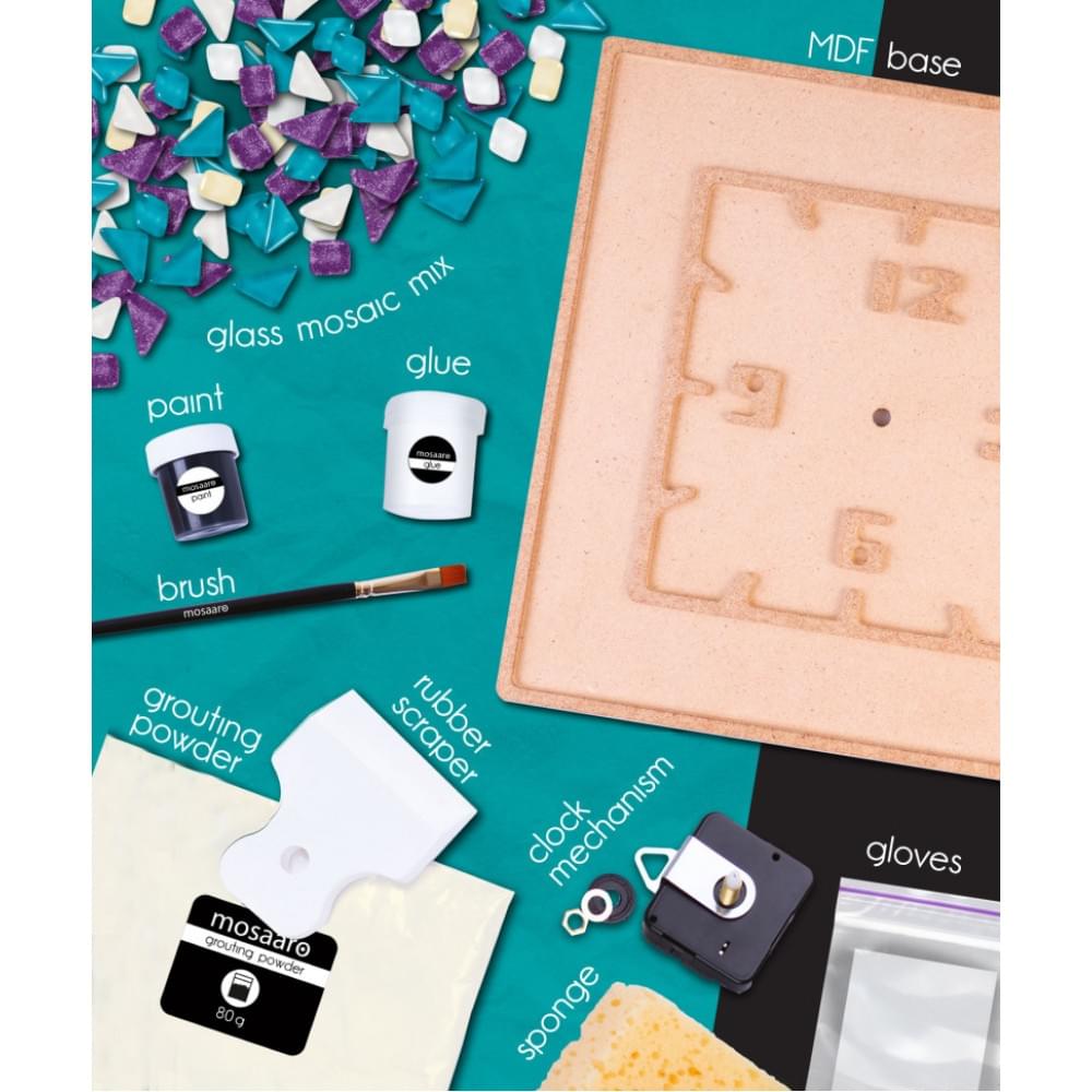 Набір для творчості скляна мозаїка "Годинник" MA4002, 4 рівень