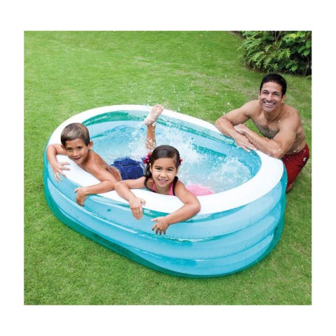 Дитячий надувний басейн Дельфіни 57482-2, 238 л 163x107x46 см