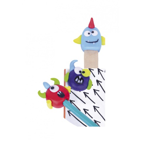 Дитячий набір для ліплення з полімерної глини "Закладки Монстри" (ПГ-006) PG-006 закладки для книги