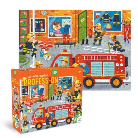 Пазл дитячий "Професії. Пожежник" 300702, 150 елементів