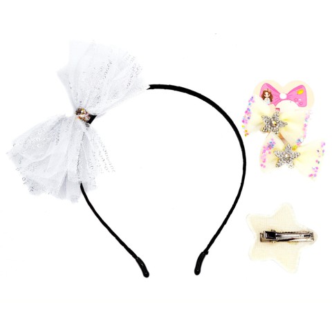 Дитячий набір "Принцеса" 0105-036-4 обруч, резинка, затискач