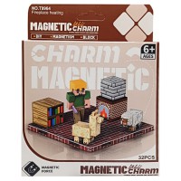 Дитячий магнітний конструктор Minecraft 9964, 32 деталі