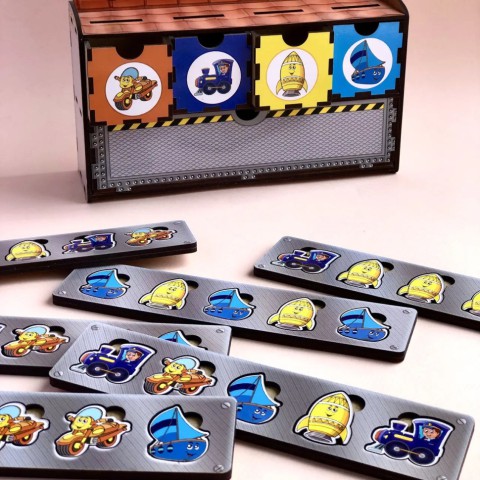 Дерев'яна настільна гра "Транспорт-2" Ubumblebees (ПСД006) PSD006 сортер-комодик