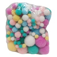Декоративні помпони для творчості S-09_помпон 1-3 см 145-155 штук