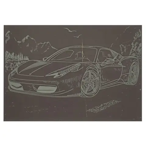 Гравюра А5 "Спорткар" ГрА5з-4 економ варіант у пакеті 21 х 14,8 см
