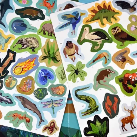 Гра з багаторазовими наклейками "Життя на землі" Умняшка KP-009